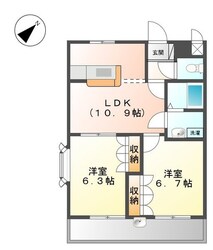 パルムドール弐番館の物件間取画像